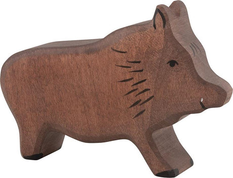 Holztiger Waldtiere - Wildschwein - 12x3x8cm - Holzfigur - handgefertigt