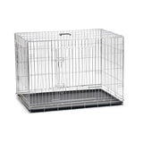 De Kararie Hondsbank mat 2 Dieren 107.5x70.5x76.5 cm sëlwer faarweg