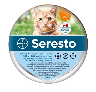 Bayer Seresto Zeichnung Flohbandkatze