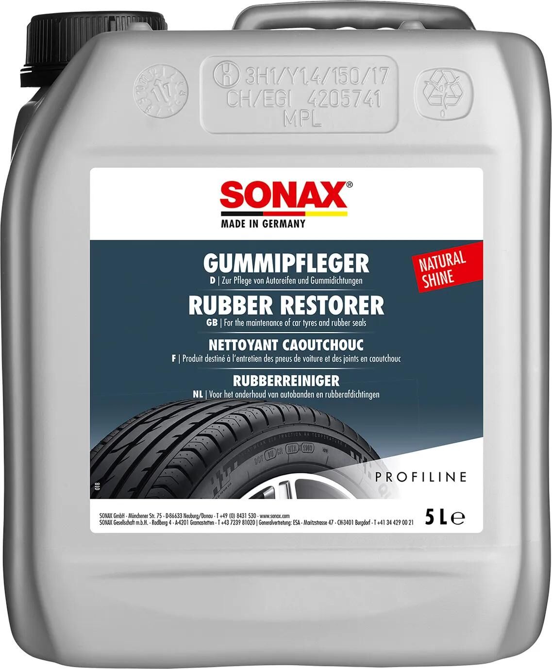 Sonax Gummipflegemittel Gummipfleger Gummireiniger 5ltr. pe-kanister