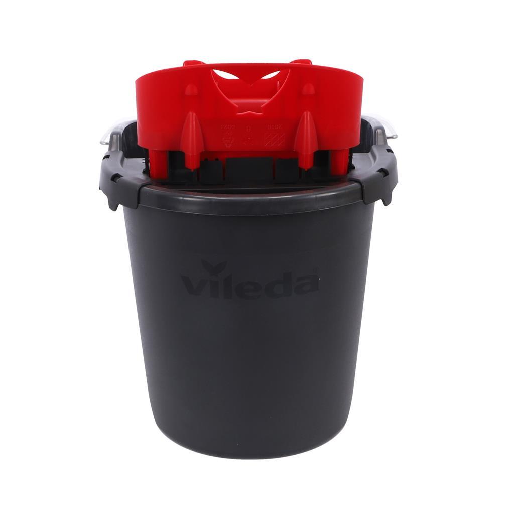 Vileda Ultramax Eimer mit Presse schwarz rot