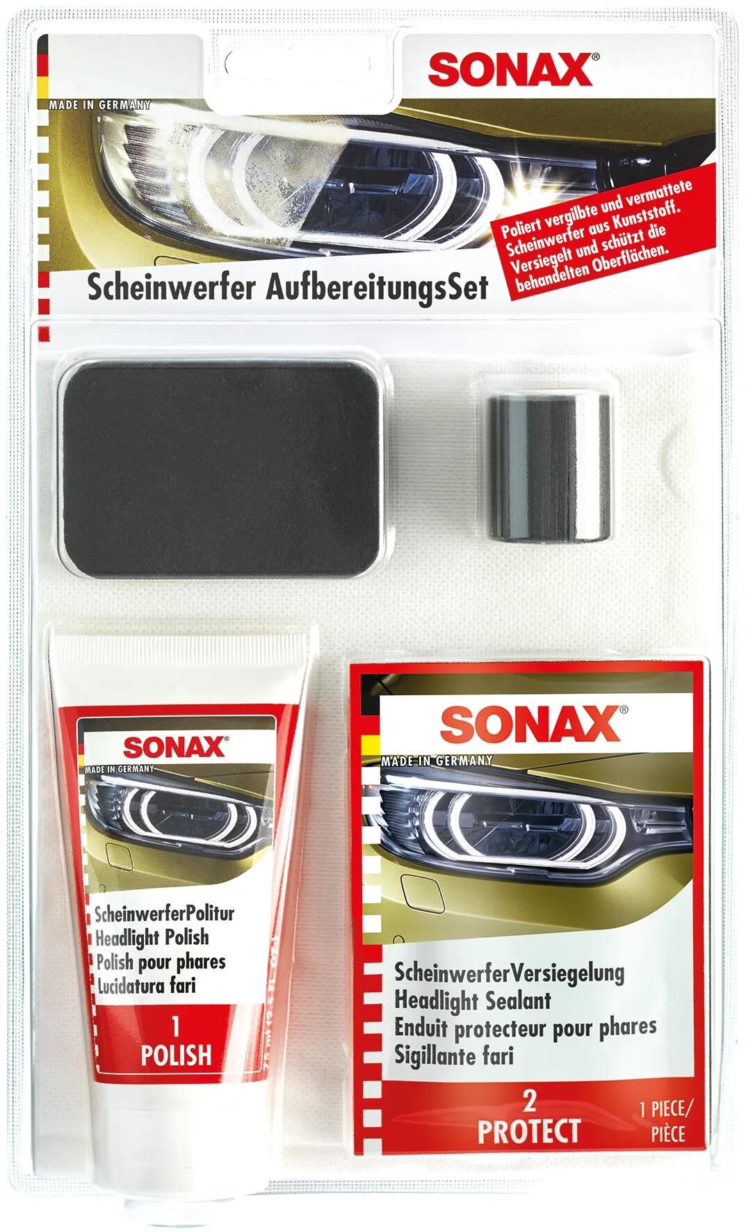 Sonax Scheinwerferaufbereitungsset Scheinwerferaufbereitung.