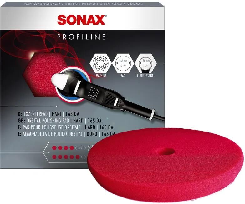 Sonax Polierschwamm Exzenterpad 165 Polierschwamm rot 165 Da-Cut Pads