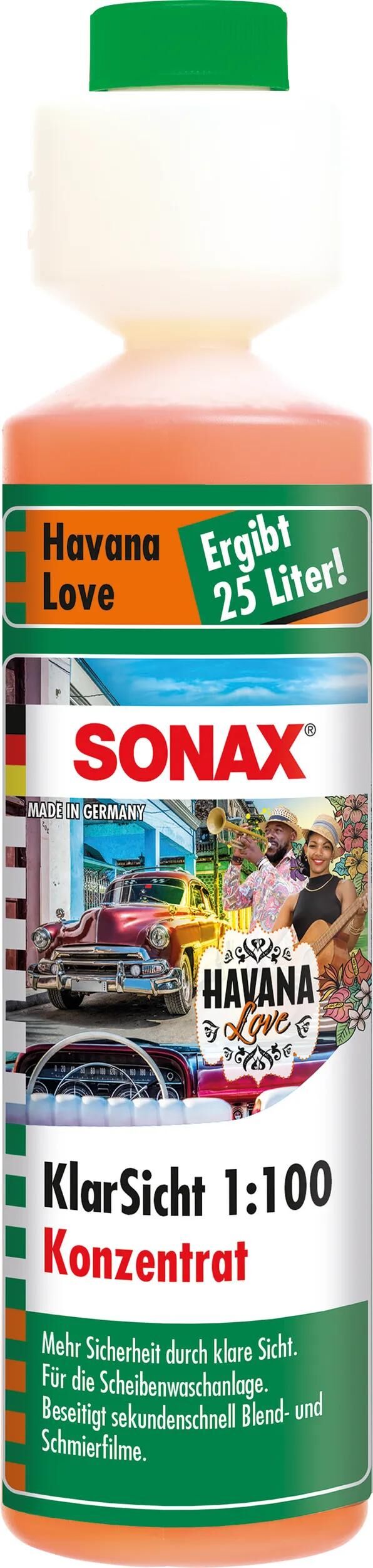 Sonax Fensterreiniger Klarsicht 1:100 Scheibenr. 1:100 250ml Havanna-Liebe