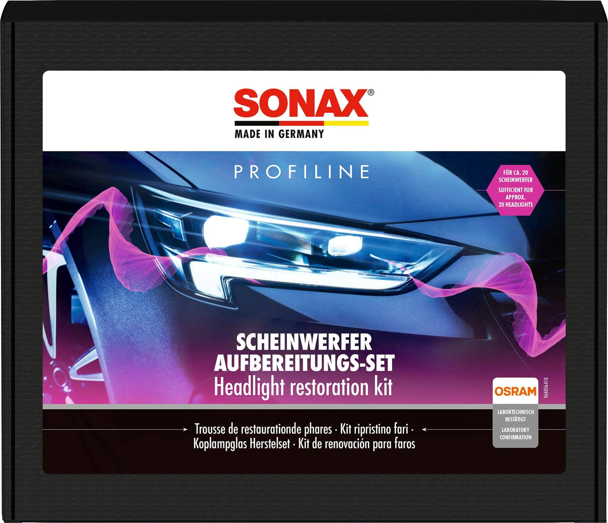 SONAX Scheinwerferaufbereitungsset Frontlichtaufsatz.-Set