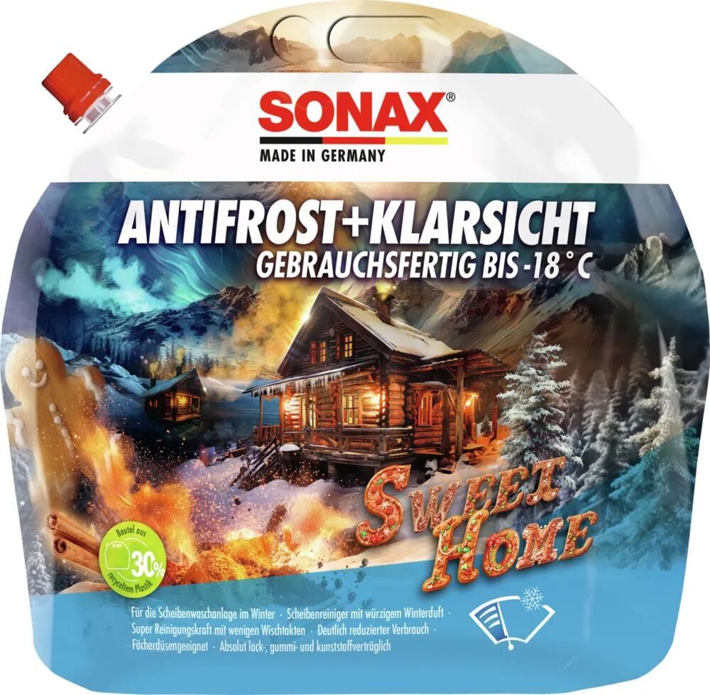 Sonax Frostschutzmittel Scheibenfrostschutz ClearSight. antif.clear 3 l -18c süßes Zuhause