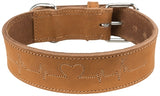 Trixie Hundehalsband Rustikales Fettleder Herzschlag braun