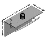 FMD FMD Wall Coat Rack 72x29.3x34.5 cm Betongpris