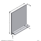 FMD -Wandspiegel mit Regal 54,5 x 13,5 x 67,5 cm Artisan Eiche