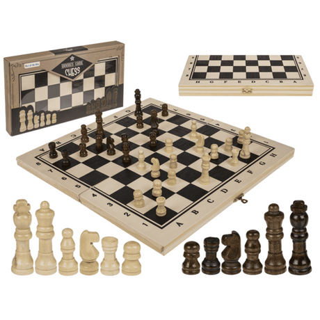 Brettspiel aus Holz, Schach. 34x34 cm.