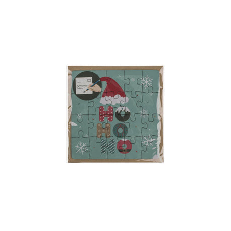 Ootb cadeaukaart puzzel kerst met envelop 20pcs 4 assorti