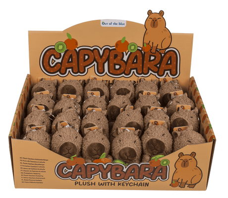 Sleutelhanger capybara. 10 cm. 2 a 24 st