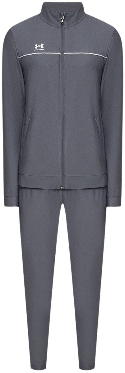 Under Armour UA M Challenger Trainingsanzug – grauer Herren-Trainingsanzug – Castlerock – Weiß