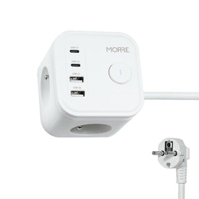 Morre power cube 3g, 2xusb, 2xusb-c 1,5m