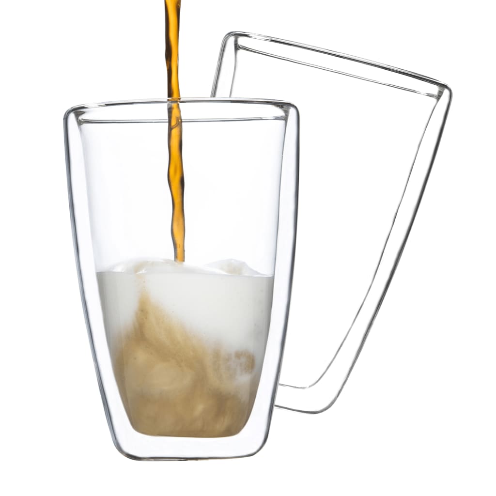 Salut Hallo 2-Stéck Glas Set Latte Macchato 400 ml transparent