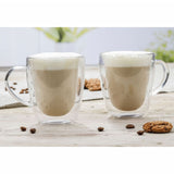 Hi Cappuccinoglazenens 2-teilig 270 ml transparent
