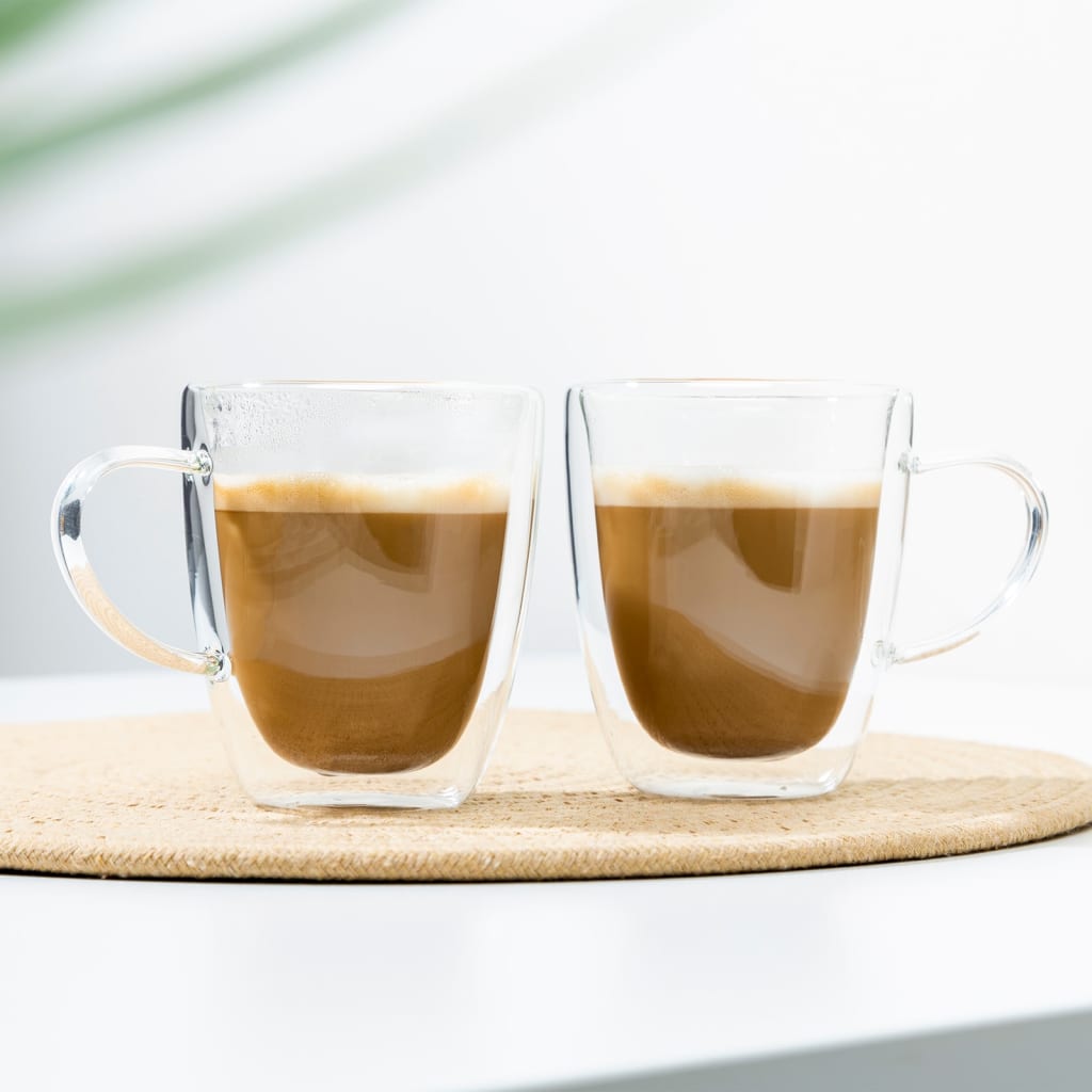 Hi Cappuccinoglazenens 2-teilig 270 ml transparent