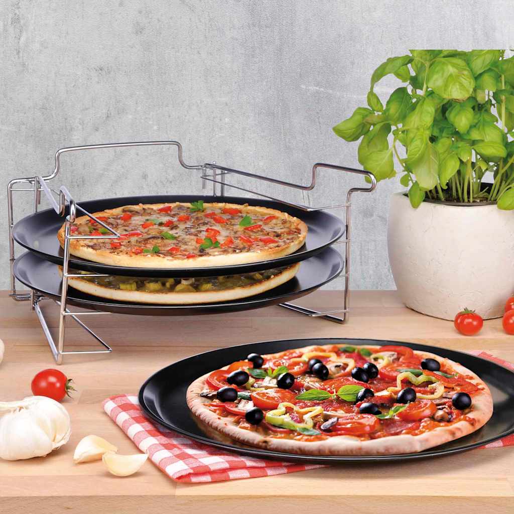 Hallo 4-teiliger Pizza-Backset Schwarz