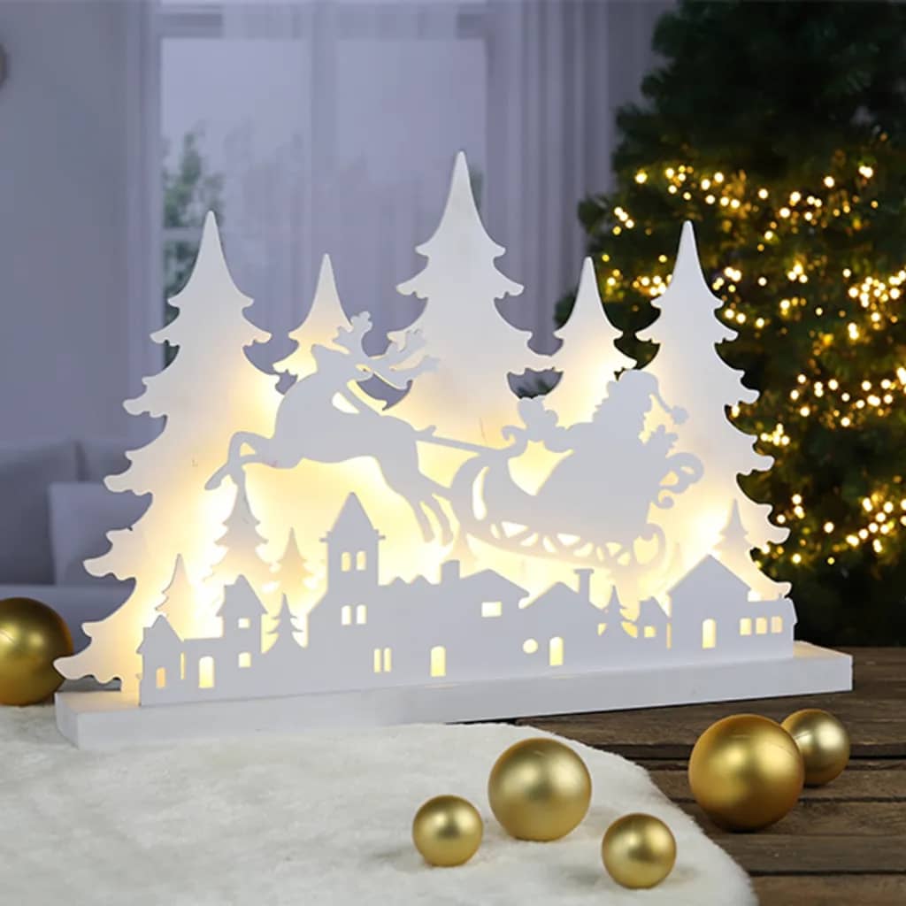 Hi Hi Hi Christmas Lighting Silhouette With Anyone Reindeer LED Wood