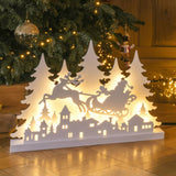 Hi Hi Hi Christmas Lighting Silhouette With Anyone Reindeer LED Wood