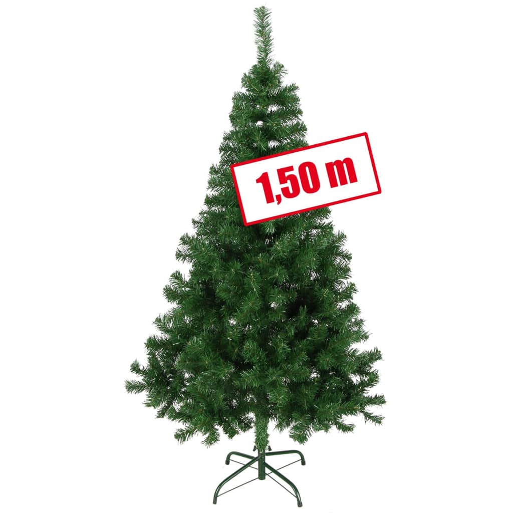 Hi Hi Christmas tree with metal standard 150 cm green