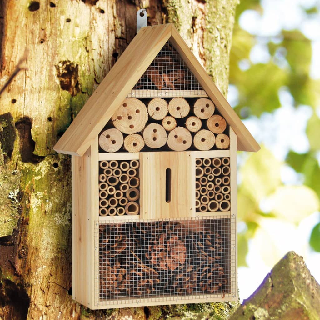 Salut hi insectenhotel 31x10x48 cm en bois naturel