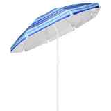 Hallo Strandparasol 200 cm gestreift blau