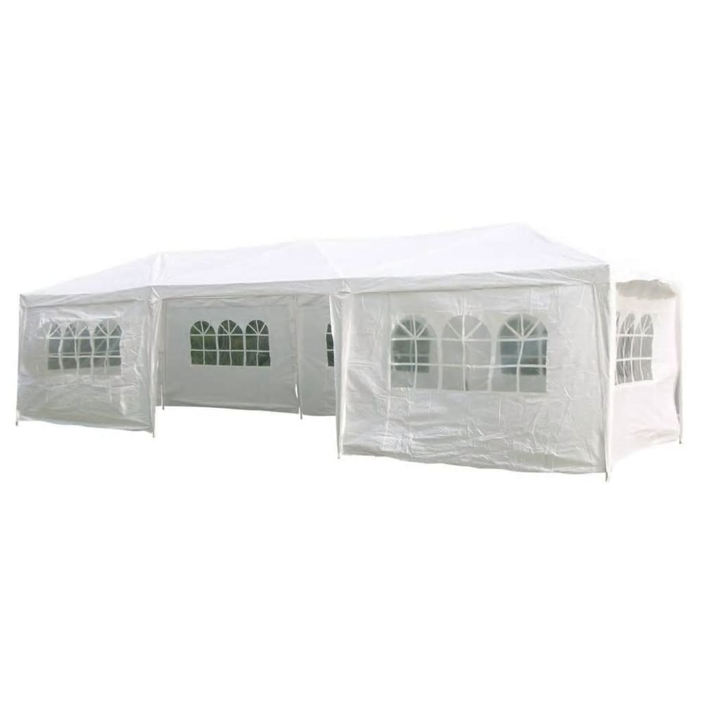 Hallo Party mit Seitenwänden 3x9 m Weiß