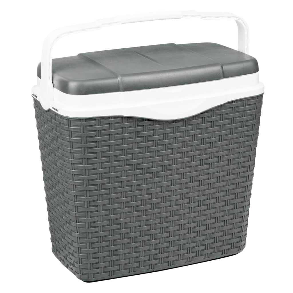 Salut Hi Boîte cool avec poignée 24 L Anthracite en plastique