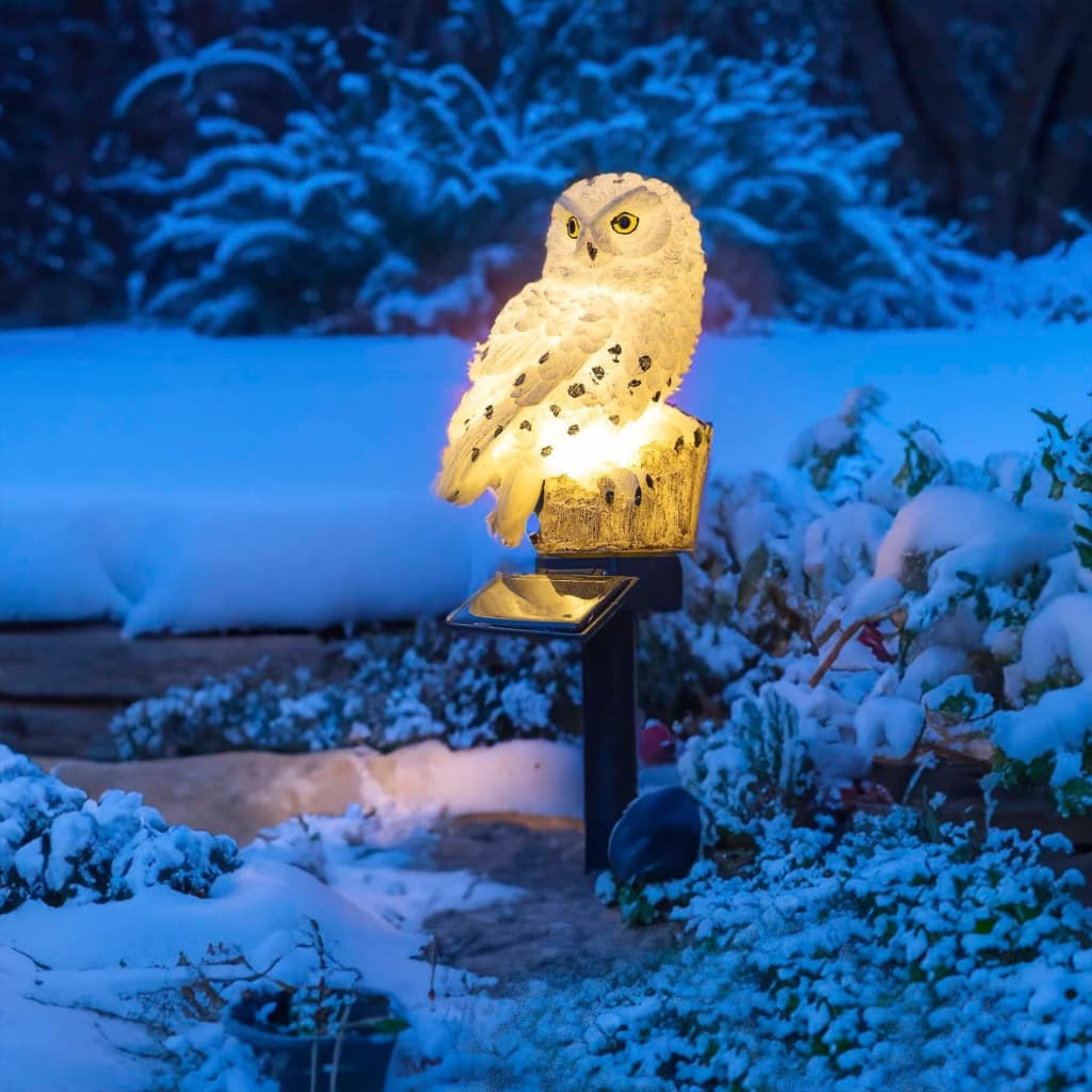 Salut hi jardin de jardin hibou led blanc solaire