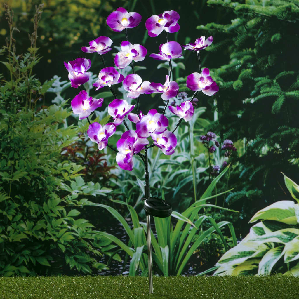 Salut salut jardin lampe orchidée solaire LED 75 cm