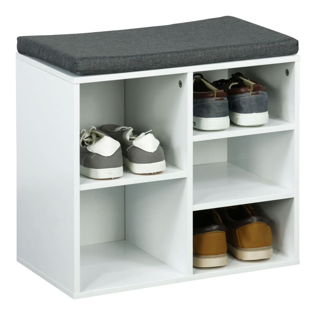 Hi Hi shoe rack with cushion 51.5x29x48 cm white