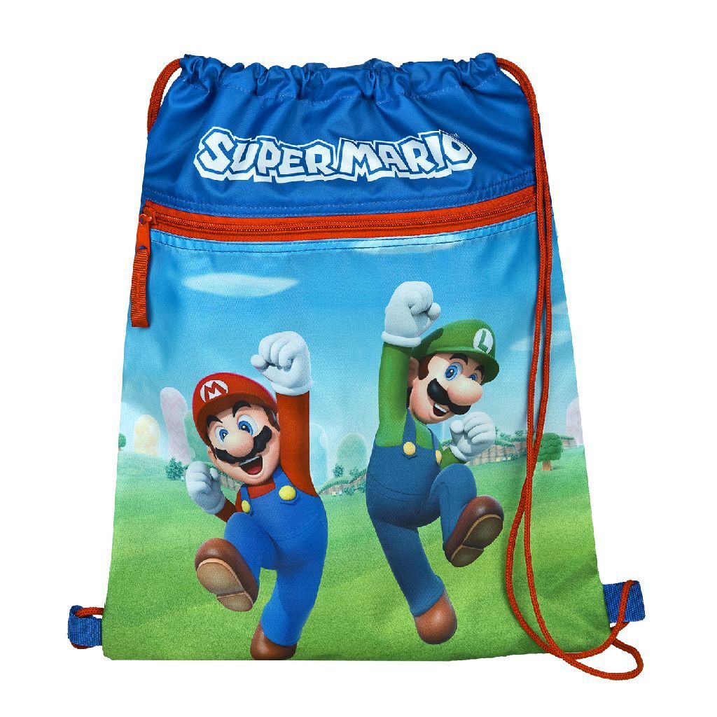 Sac de gymnase Super Mario sous-couverture avec poche avant