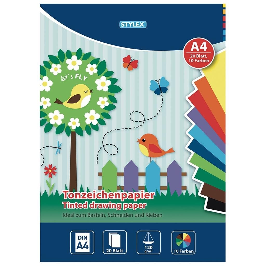 Stylex stylex hobby papier a4 10 kleuren 20 stuks