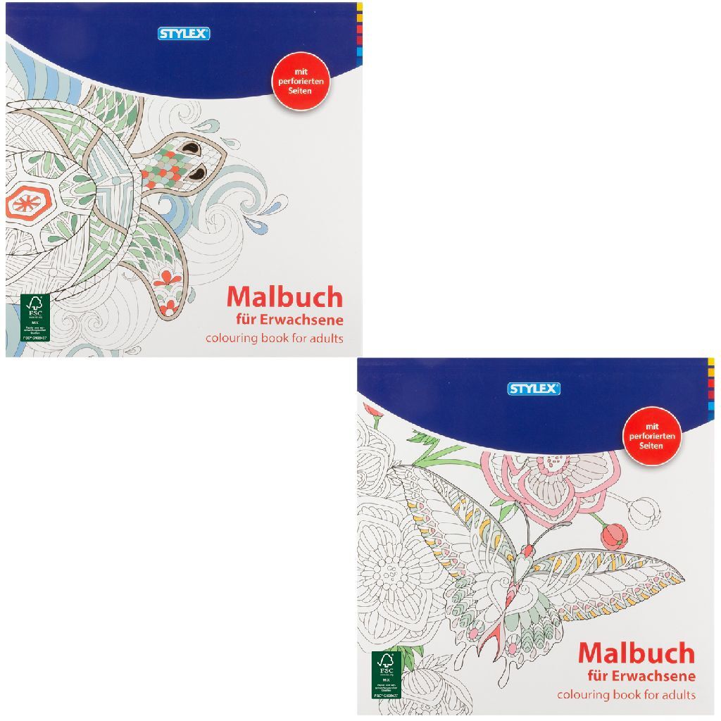 Stylex Malbuch für Erwachsene 24x24 cm