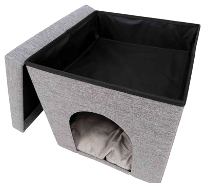 Trixie Pouf Cat Basket Cat Relax-IGlo Alois Grey