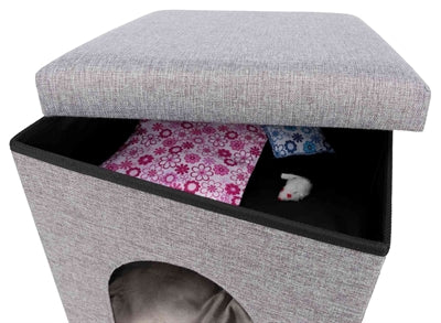 Trixie Pouf Cat Basket Cat Relax-IGlo Alois Grey