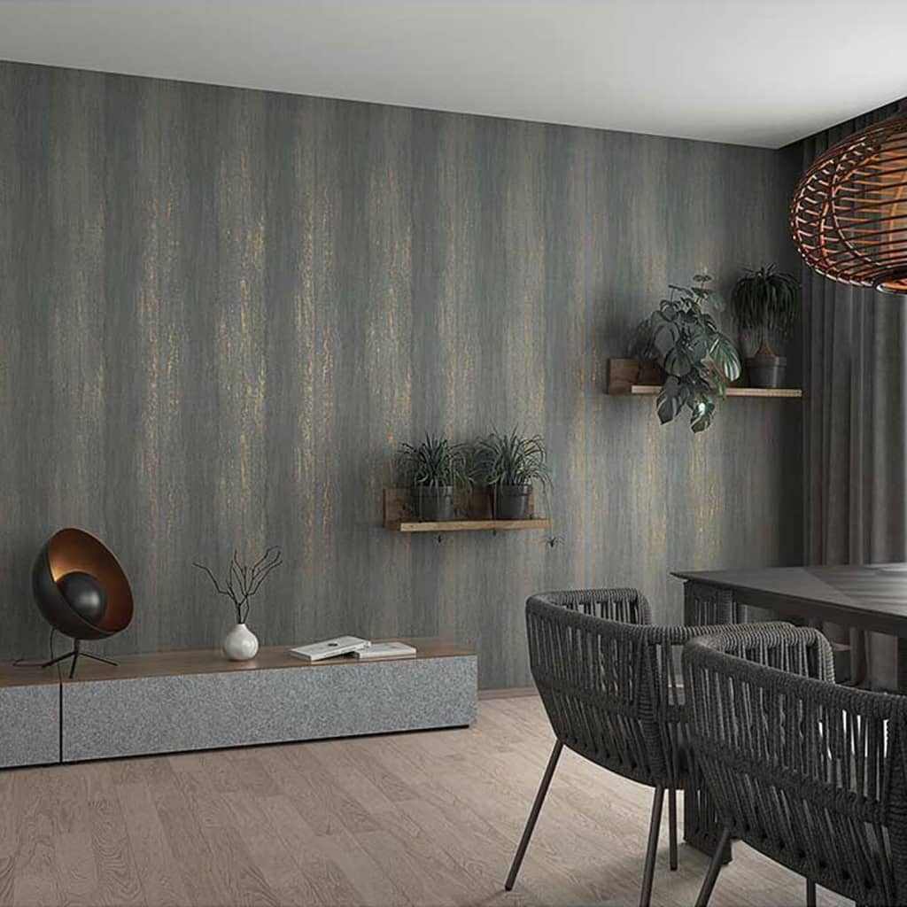 Tapete Tapete Nordwand Topchic Stripes Wirkung Metallic Grey