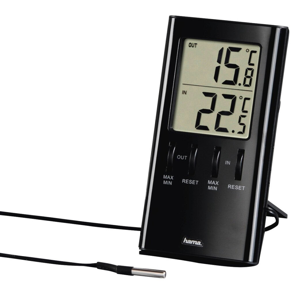 Hama lcd-thermometer t-350 schwaarz