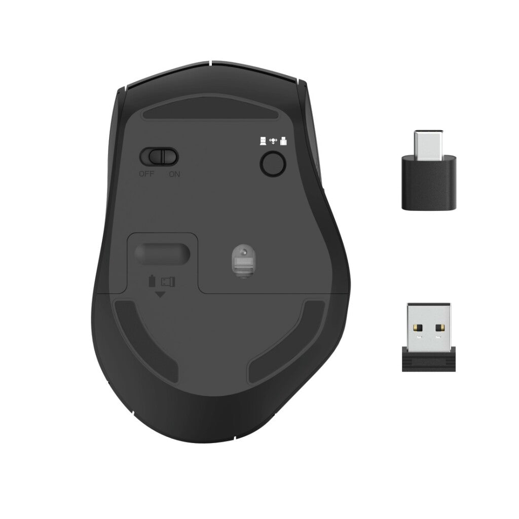 Hama Opt. Mouse wireless con 6 pulsanti MW-600 Dual Mode USB-C USB-A Black