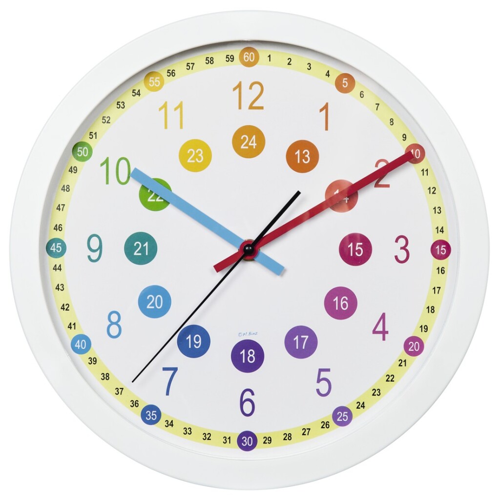 Horloge murale HAMA pour les enfants Facile Learning Diamètre 30 cm Brans de bruit