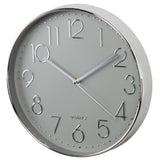 Hama Wanduhr Eleganz ø 30 cm geräuscharm Silbergrau