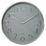 Hama Wall Clock Elegancia Ø 30 cm brazo de sonido plateado gris