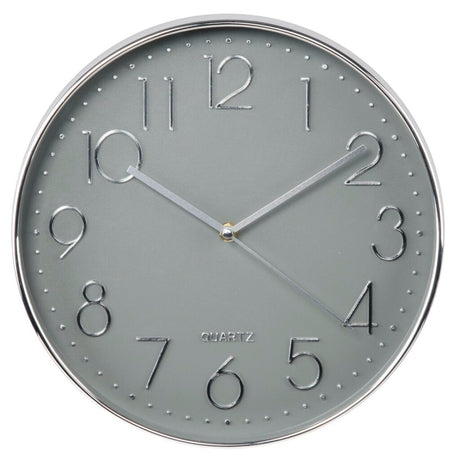 Hama Wanduhr Eleganz ø 30 cm geräuscharm Silbergrau