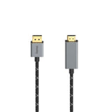 HAMA VIDEO Cable DisplayPort-St. Trade HDMI; -st. Ultra-HD 4K @ 60Hz ALU 1,50 m