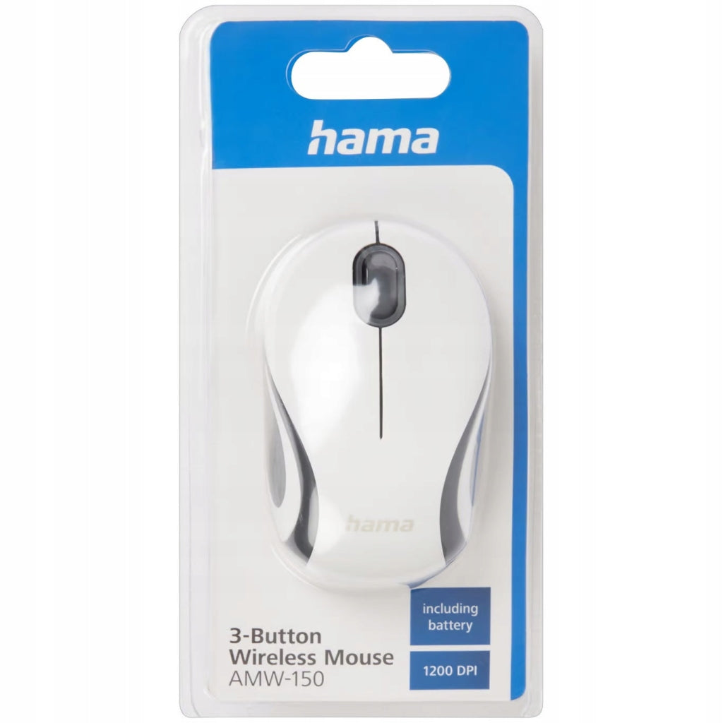 Hama Optical Minimis 3 pulsanti mouse wireless AMW-150 bianco