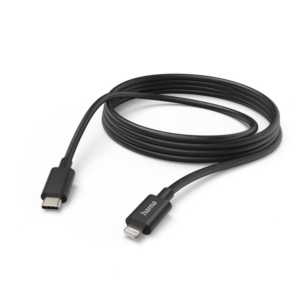 Hama nabíjecí kabel USB -C - Lightning 3 m černá