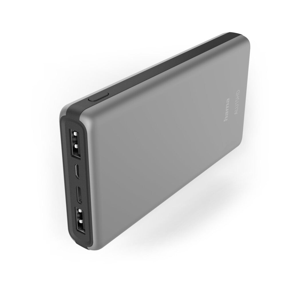 HAMA POWER PACK ALU15HD 15000mAH 3 Sorties: 1x USB-C 2x USB-A Silver