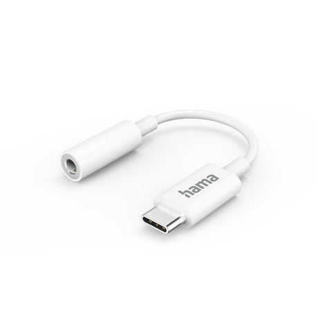 Hama Aux-Adapter USB-C ndash; 3,5 mm Klinkenanschluss, weiß