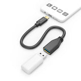Hama USB-Adapterkabel OTG USB-C-Stecker – USB-A-Anschluss 15 cm schwarz